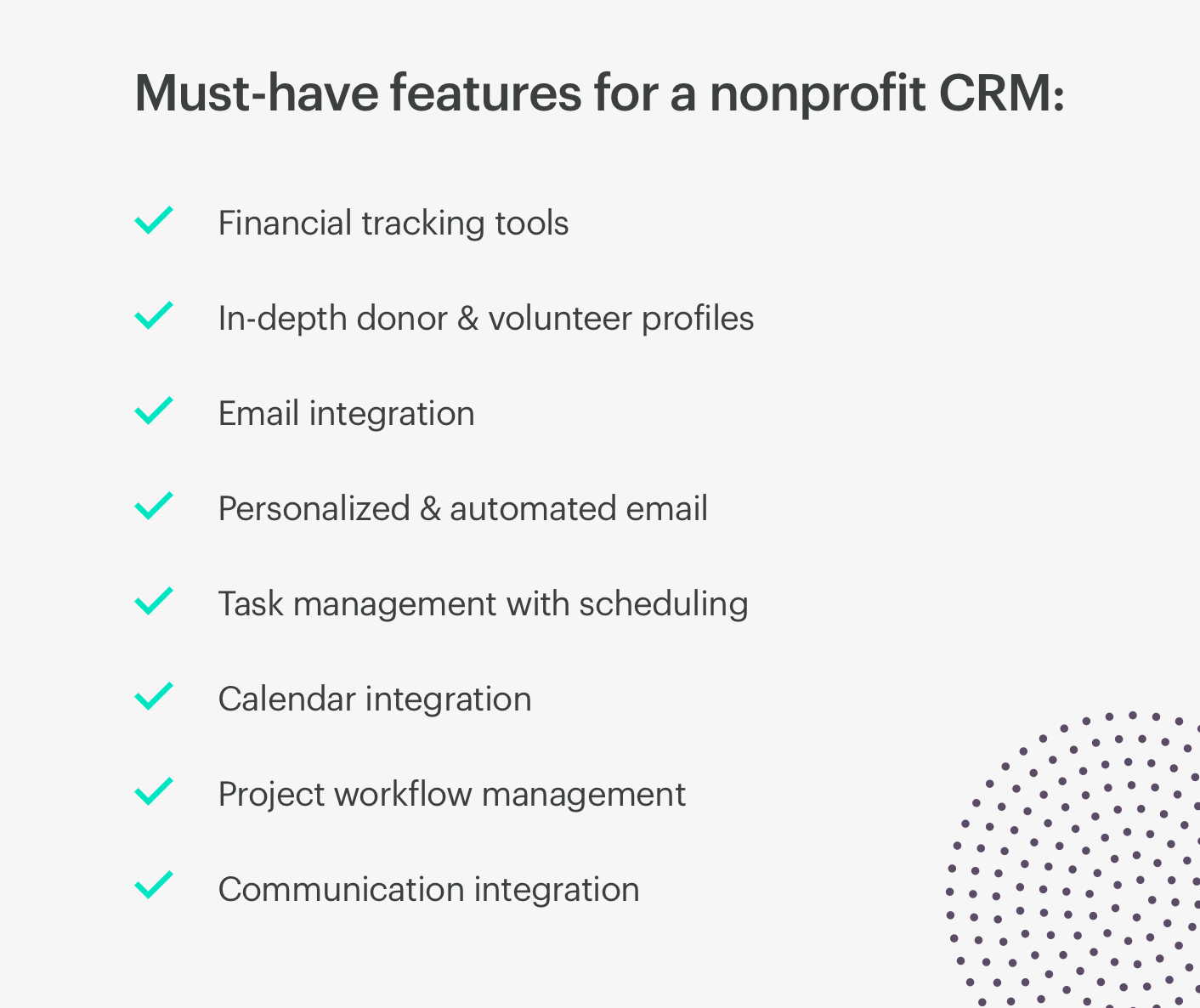 must-have features for a non-profit crm must-have features for a non-profit crm