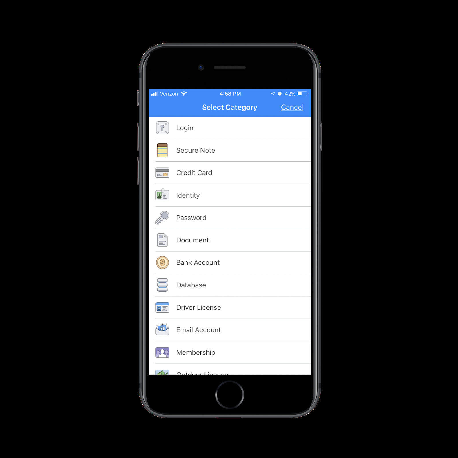 1password mobile app