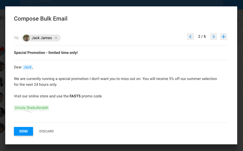 how to send a bulk email in copper crm and gmail