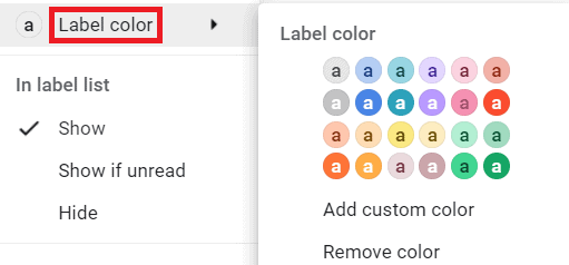Color code in Gmail
