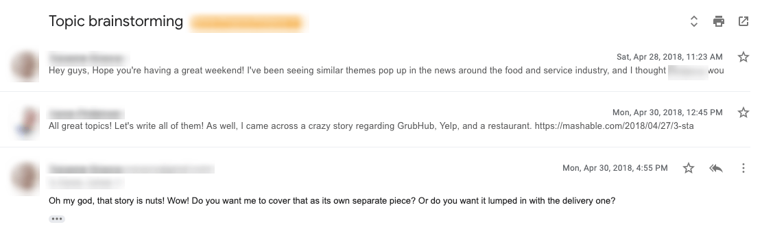 grouped emails in gmail