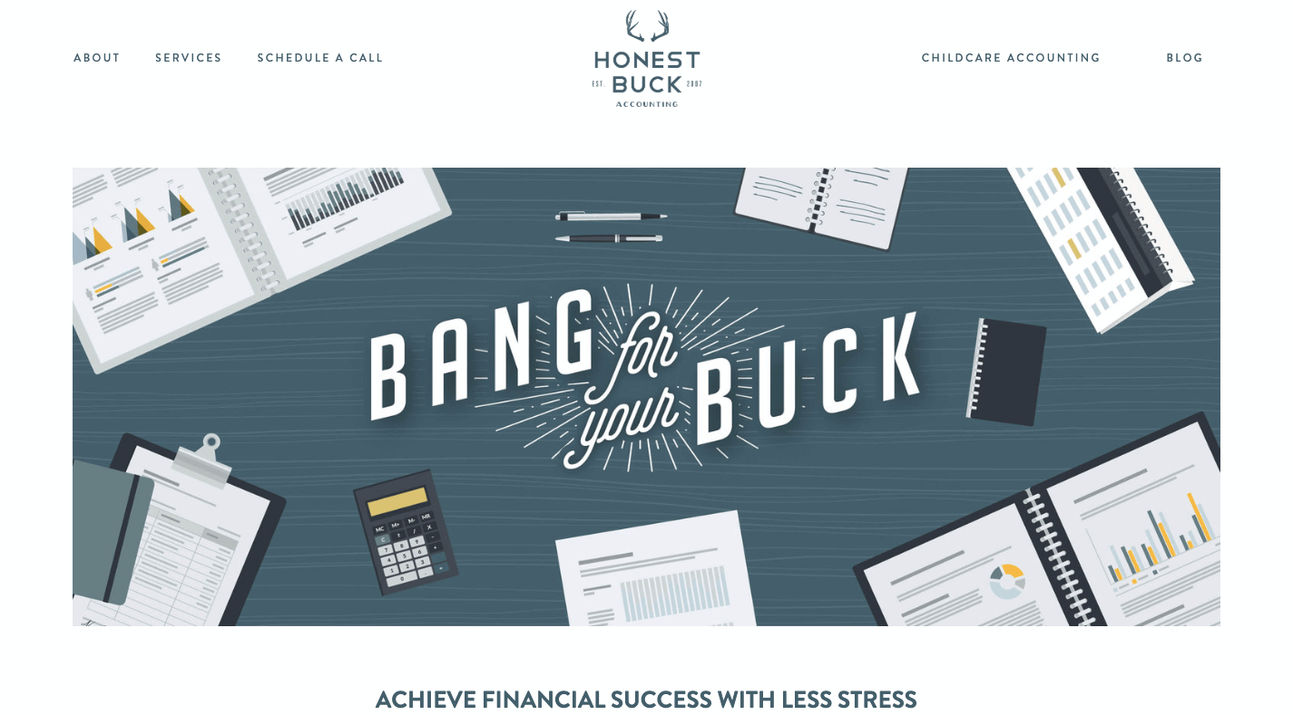 Honest Buck Accounting Website example