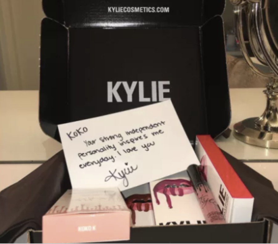 kylie cosmetics sends thank you notes to customers to thank them for buying kylie cosmetics sends thank you notes to customers to thank them for buying