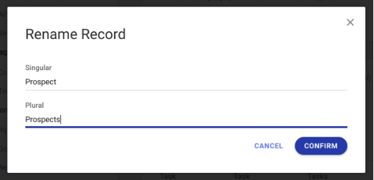 easily rename records in copper crm.