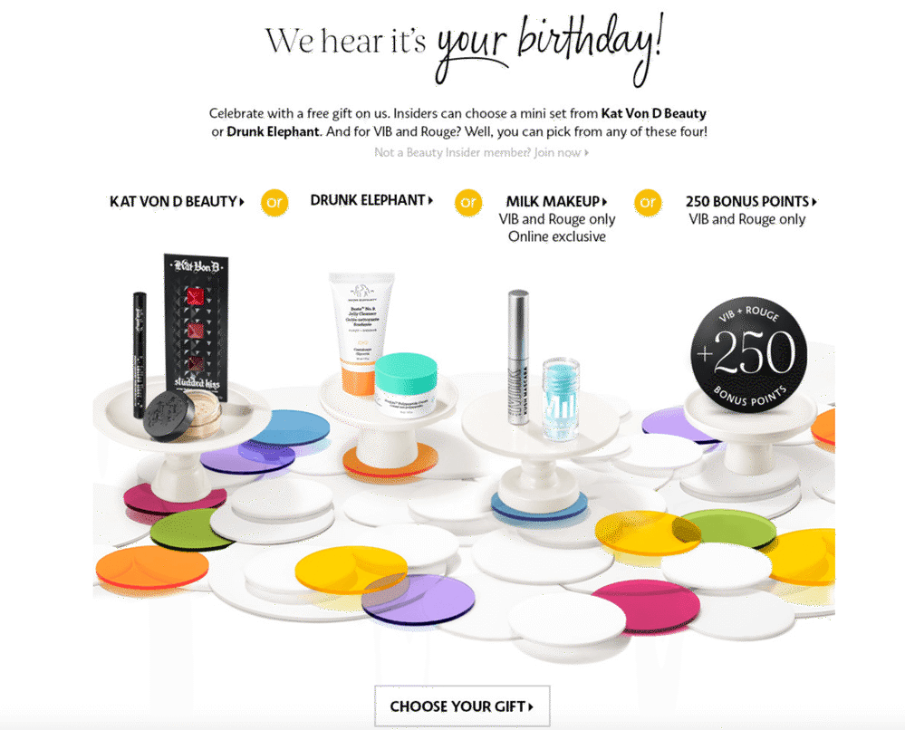 sephora birthday customer reward