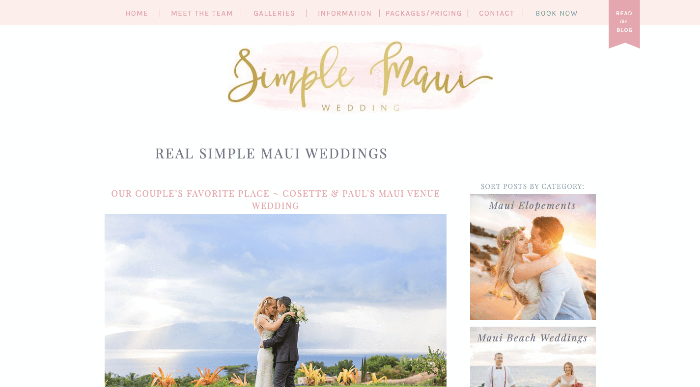 Simple Maui Wedding Blog