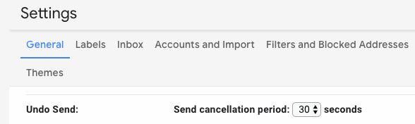 undo settings in gmail