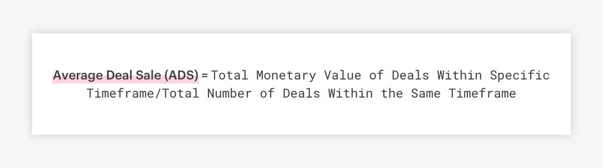 average deal size formula.