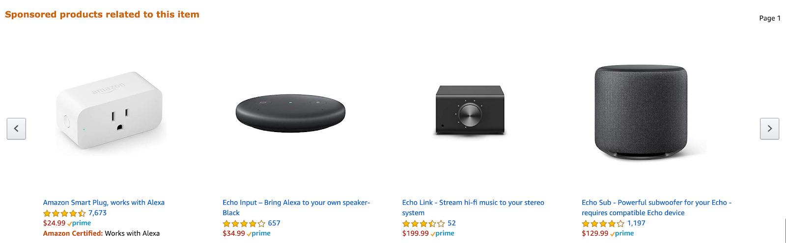 amazon cross-sell example