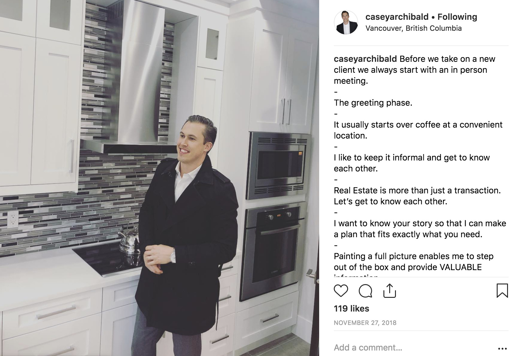 realtors' instagram posts