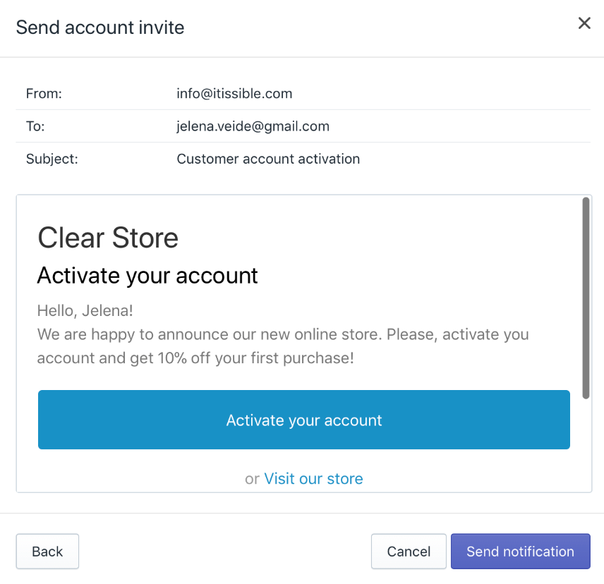 customer account activation email example customer account activation email example