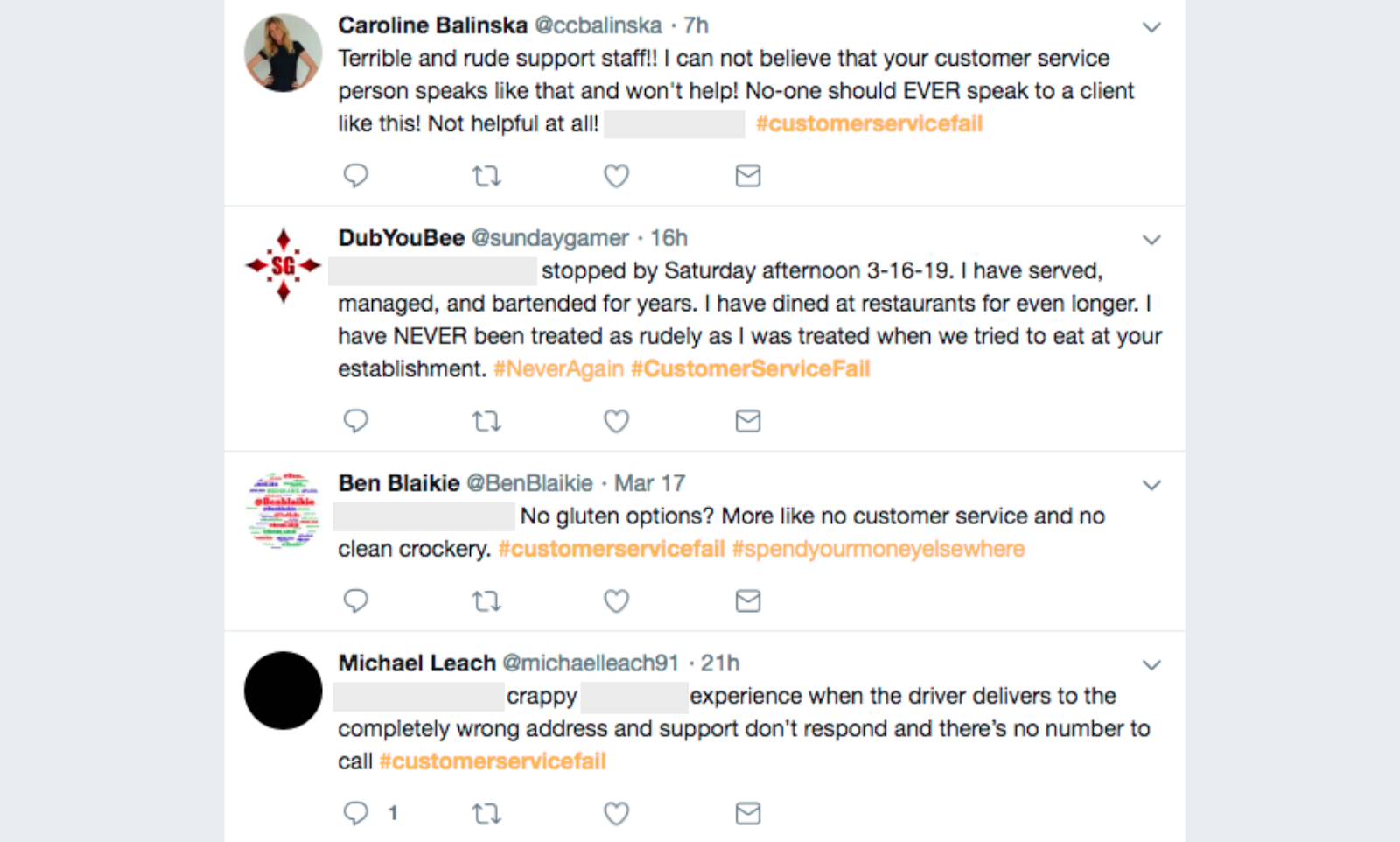 twitter example of what not to do as a sales rep