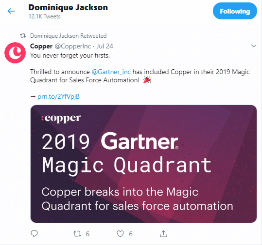 retweeting company news