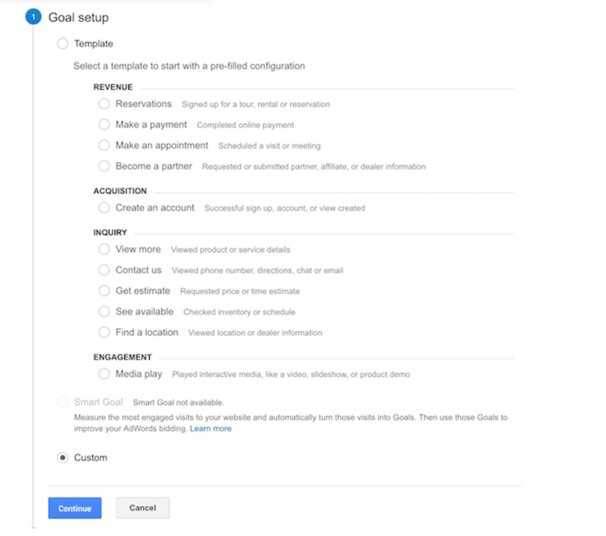 setting up conversion tracking