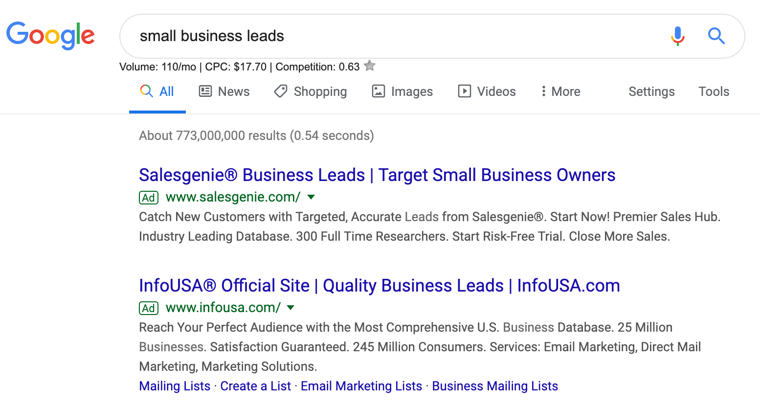 google ppc ads for getting leads