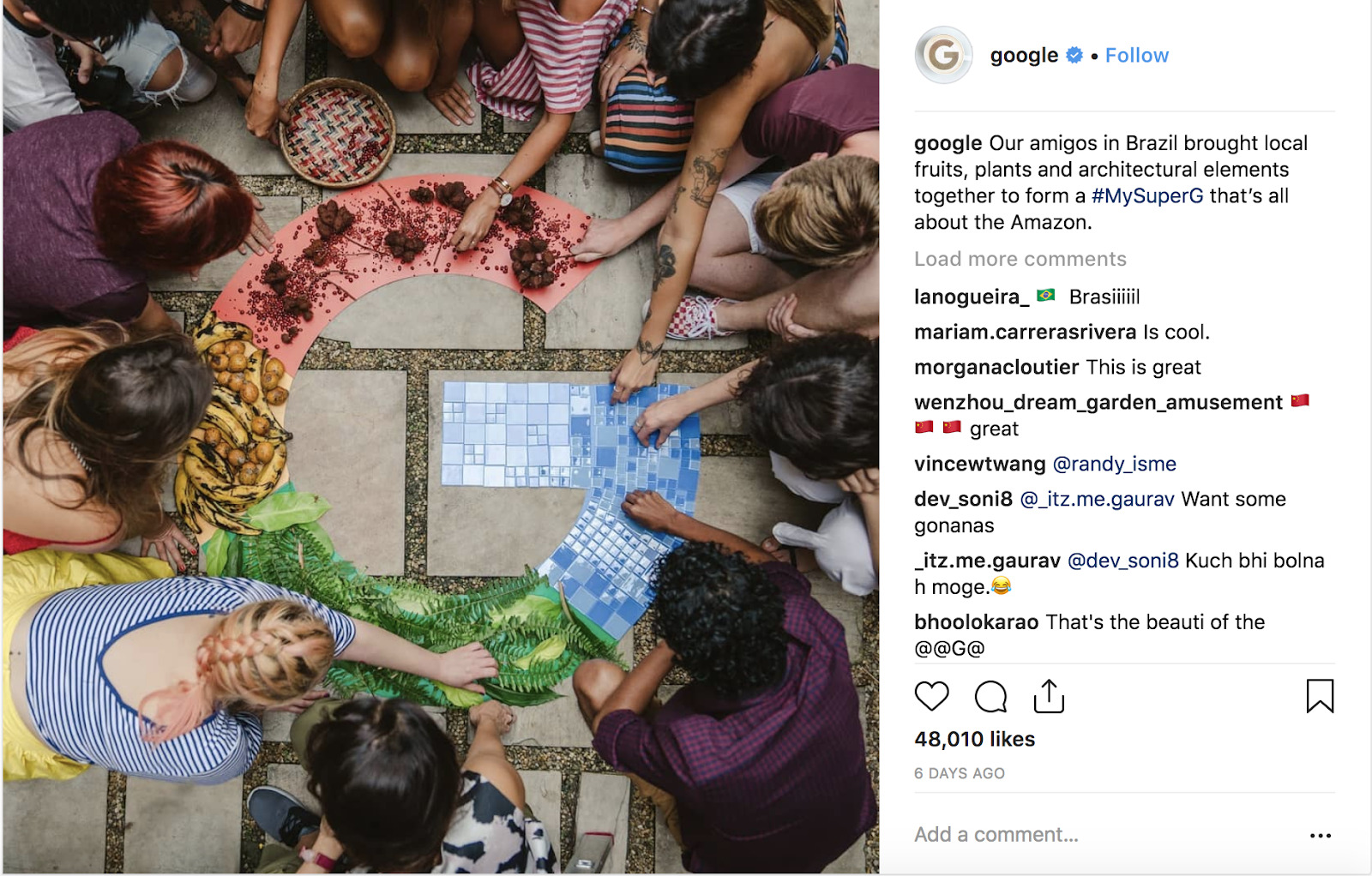 google engages customers through instagram