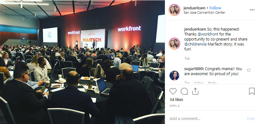 example of social selling on instagram