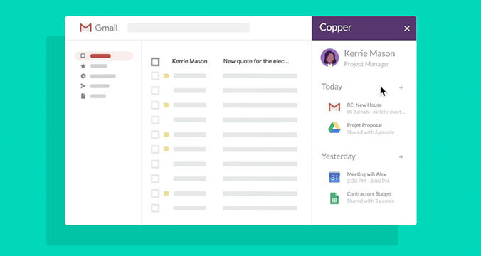 Copper for gmail