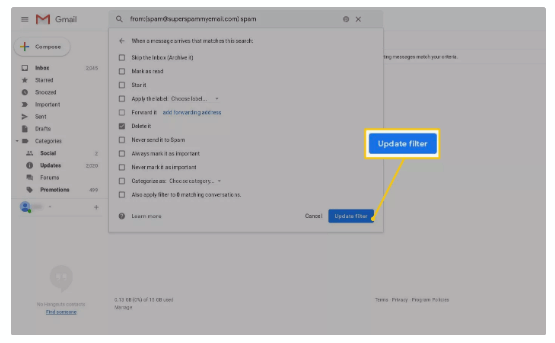 unblocking addresses in gmail