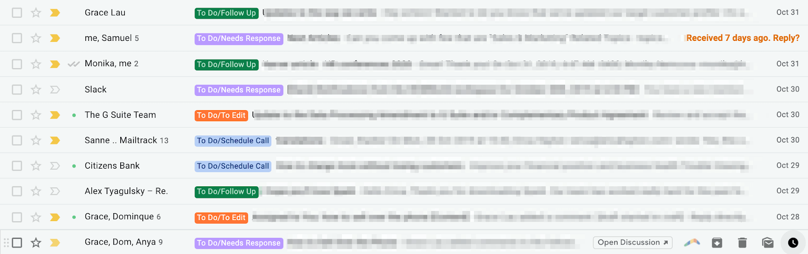 using tags in a gmail inbox