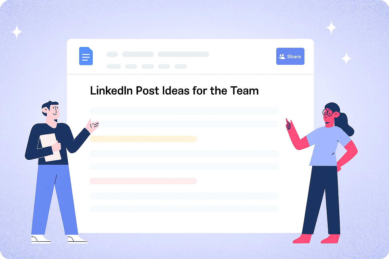 Set-up a list of ideas for your team