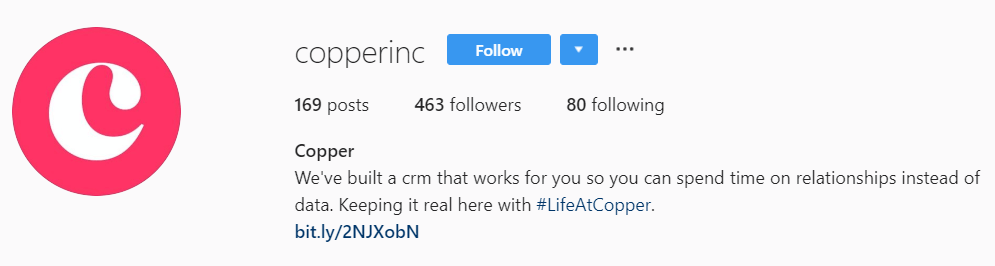 CopperInc instagram profile