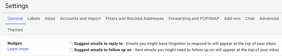 gmail nudges