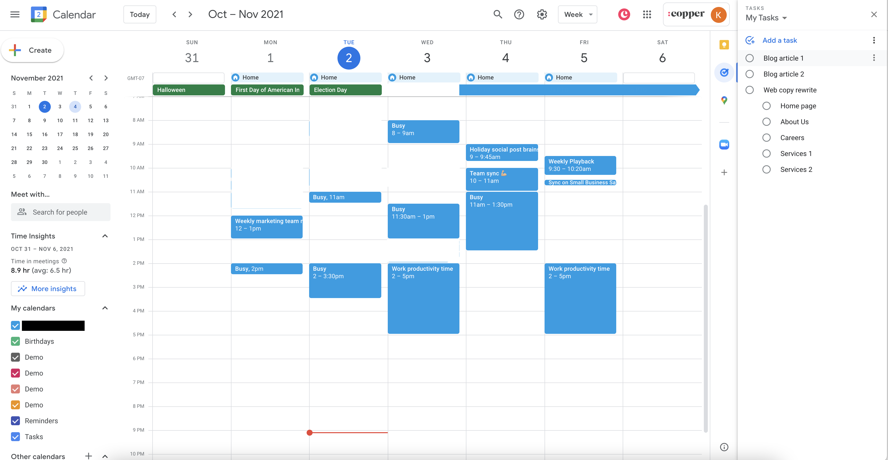 Bowling aborre subtraktion Using Google Calendar as a planner at work | Copper CRM