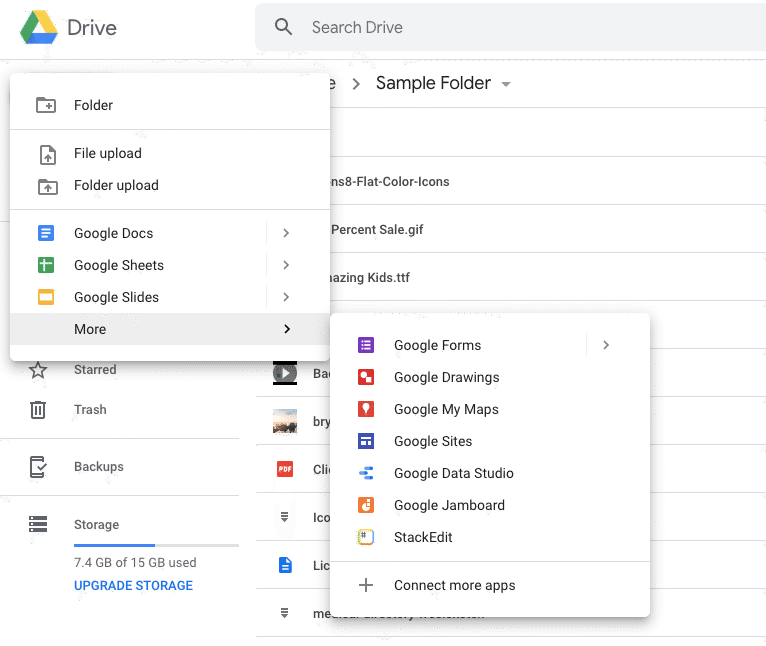 change google drive folder