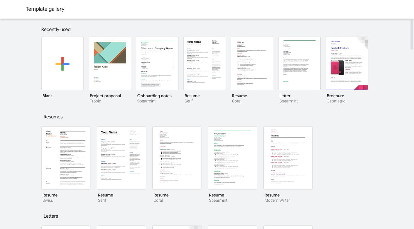 google drive template library