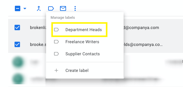 Manage Labels for undisclosed recipients
