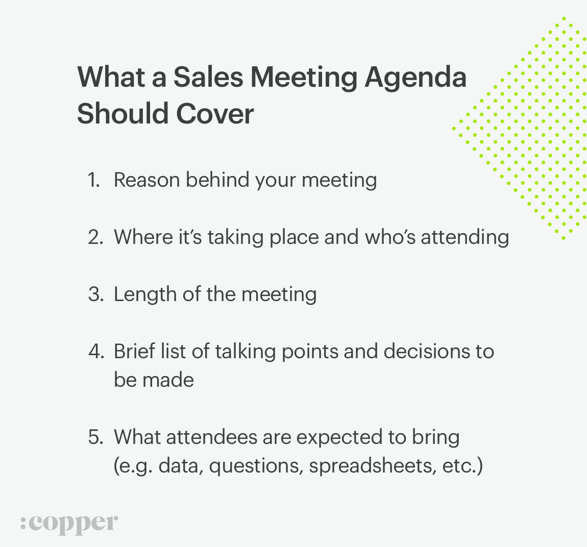 what sales meeting agendas should cover