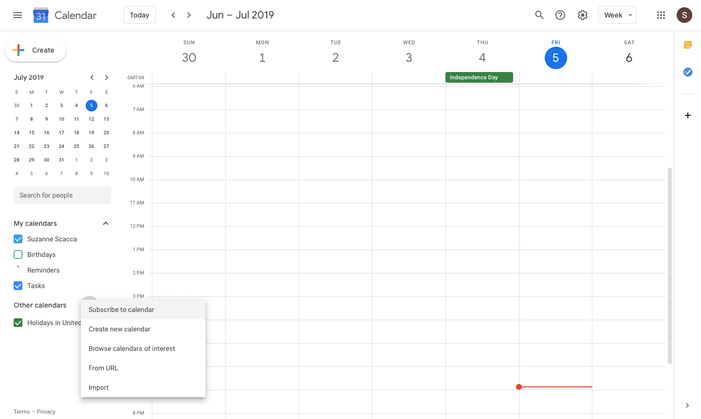 subscribing to other calendars in gcal