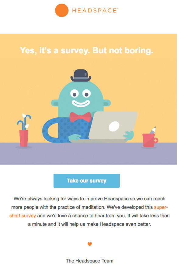 headspace engages customers through surveys