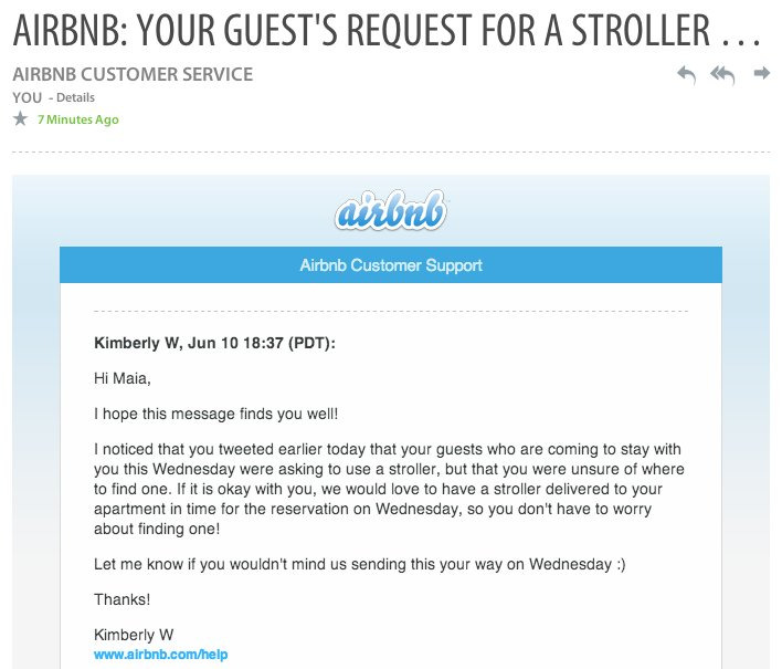 airbnb customer support email example
