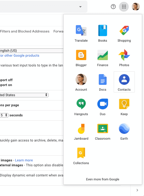 apps icon in google