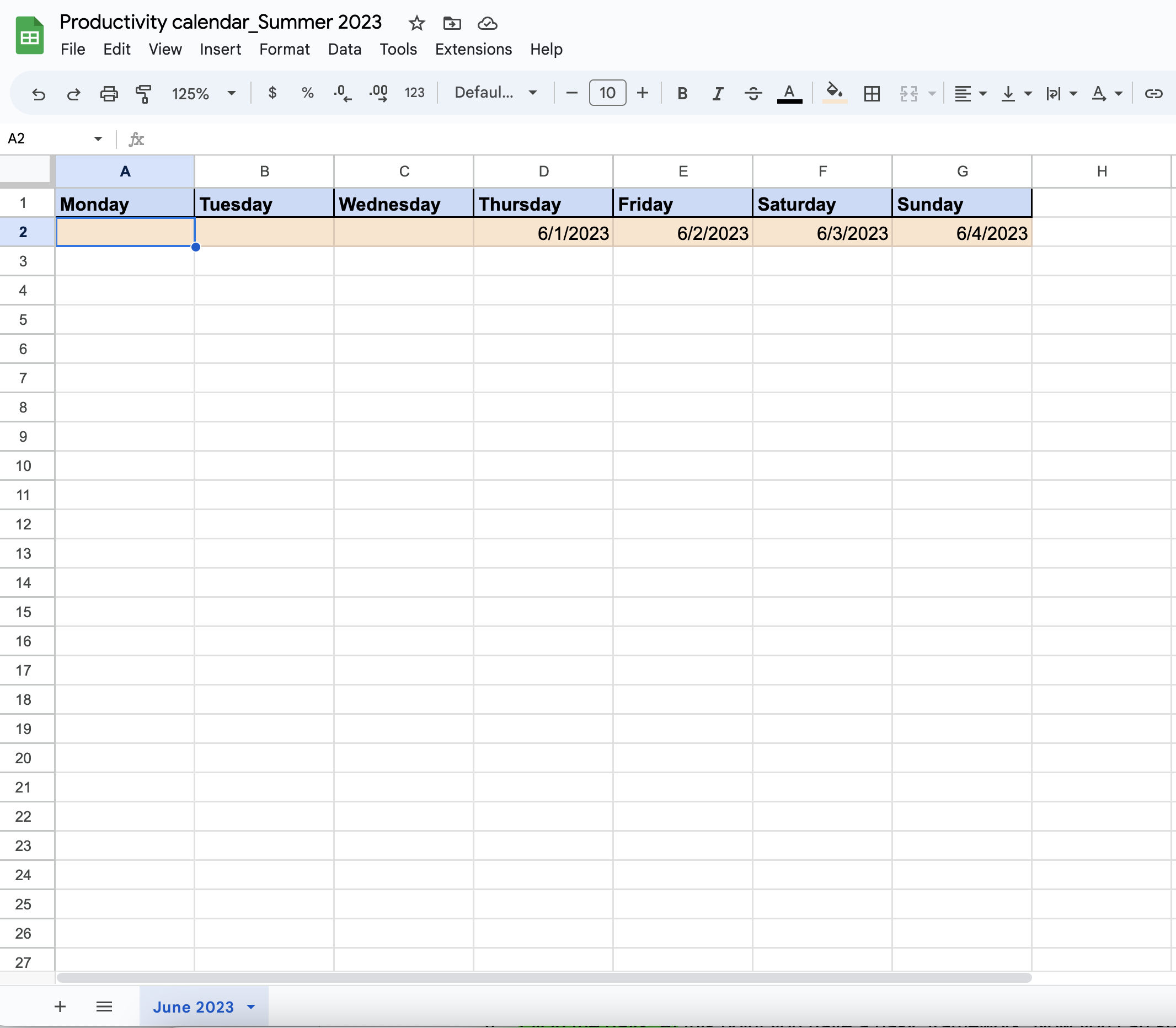 Google Sheets calendar templates How to create one