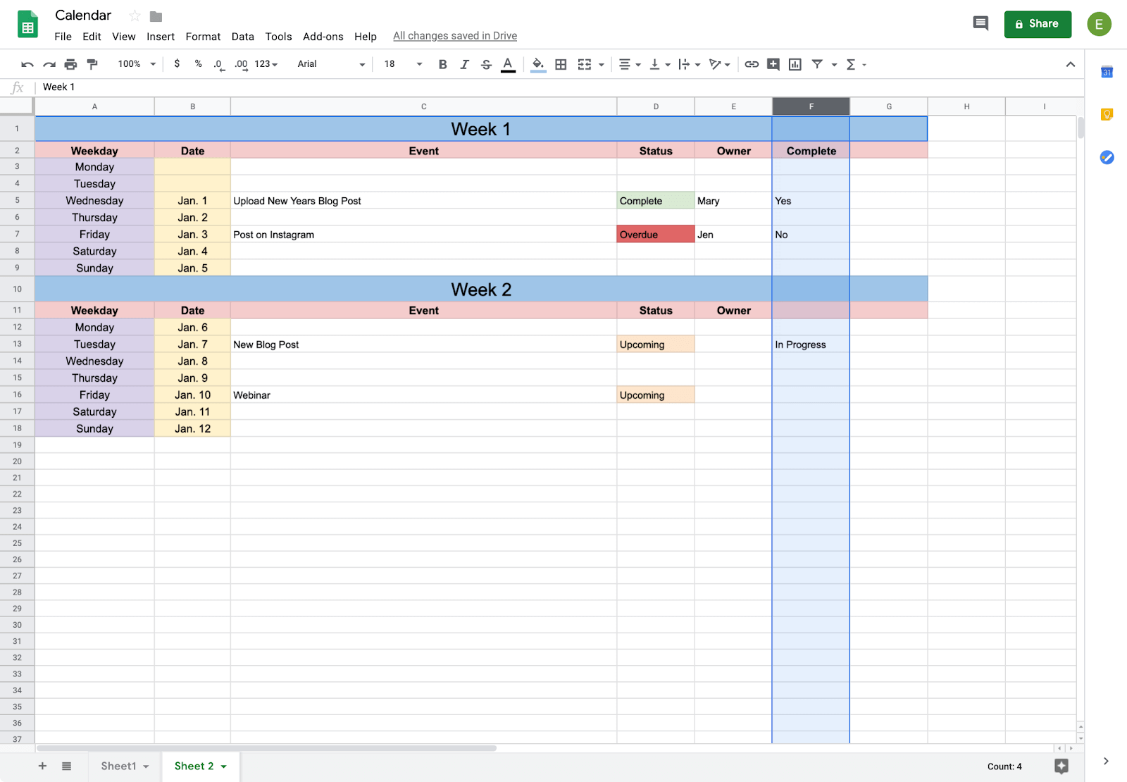 conditional formatting in google sheets