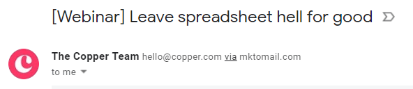 copper sales email subject line example