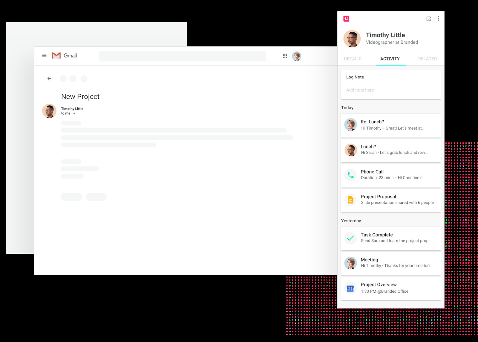 copper crm stores customer information