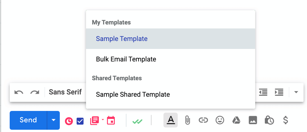 email templates in copper crm