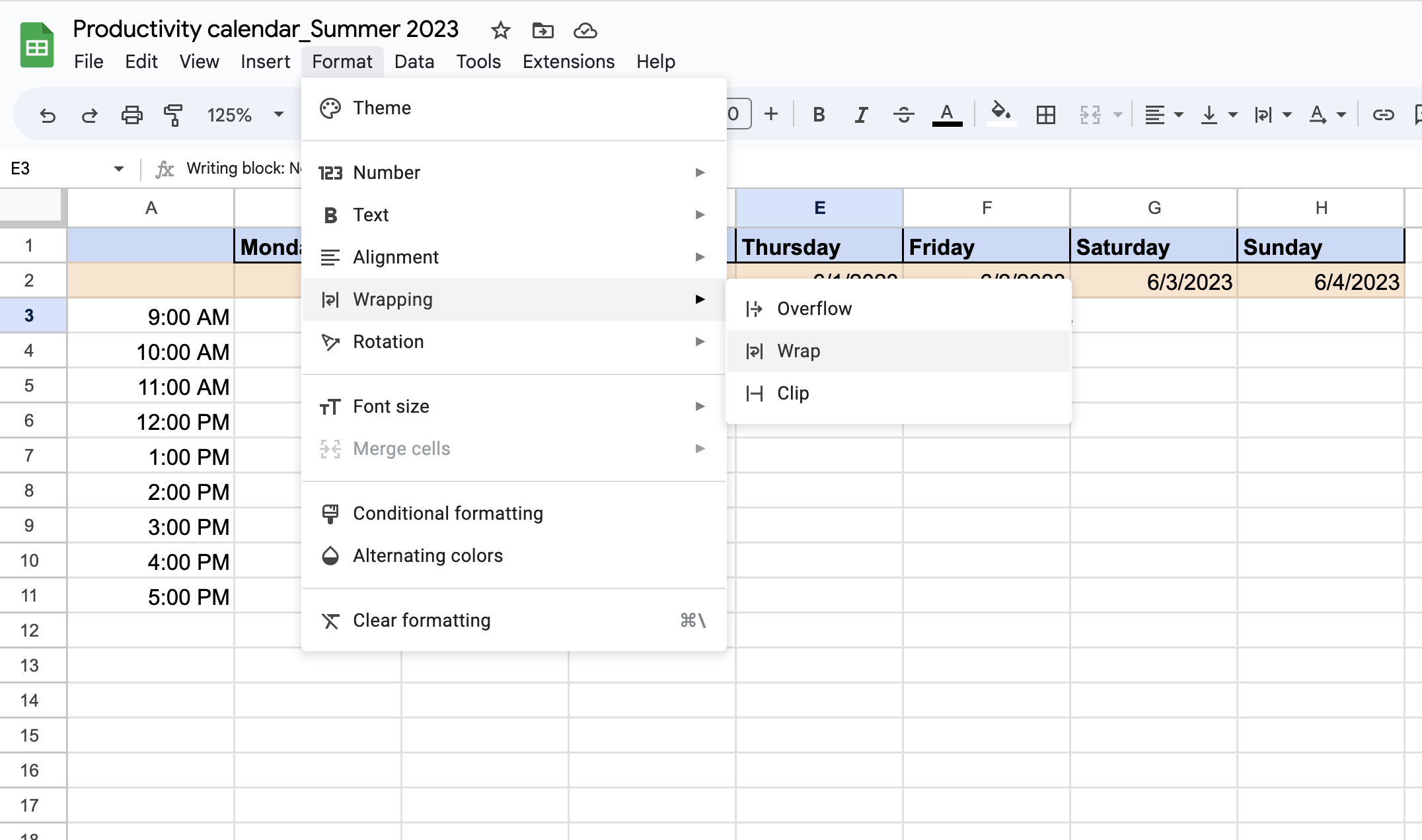 Google Sheets calendar templates: How to create one