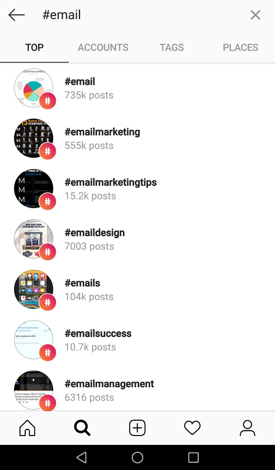 hashtagging social selling on instagram