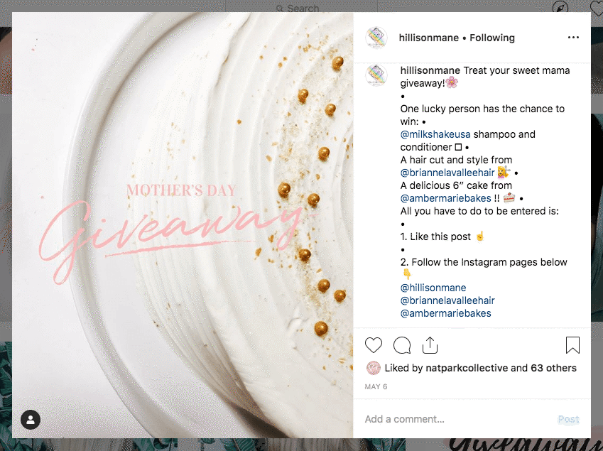 mothers day instagram ad as small business marketing tactic