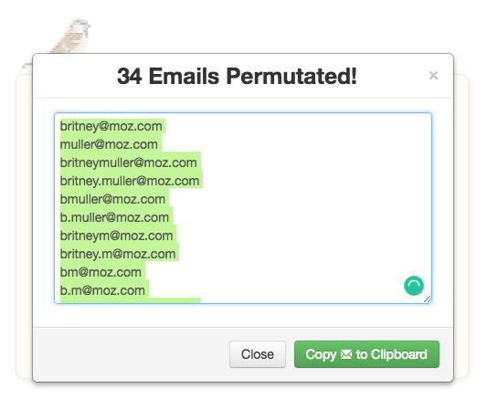find out every single email permutation.
