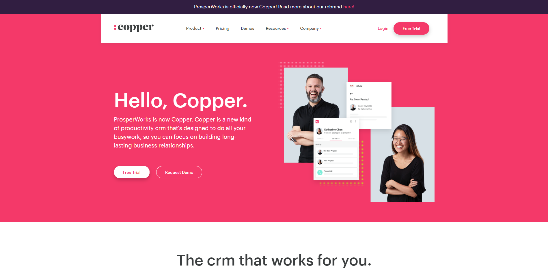 Copper crm sales productivity tool