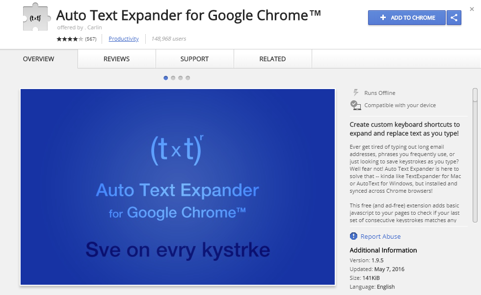 auto text expander chrome extension sales productivity tool