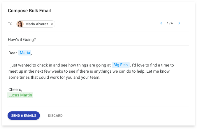 send bulk emails with templates