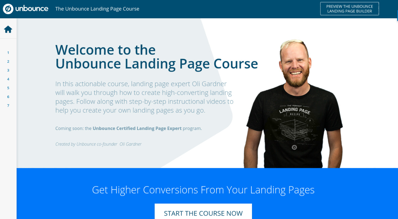 Unbounce landing page course
